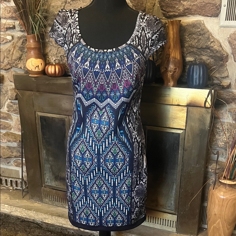 Laundry By Shelli Segal Multicolor Patterned Mini Dress